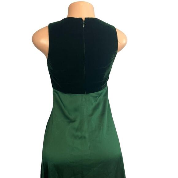 Vintage Nicole Miller Emerald Green Formal Evening Empire Dress - Picture 7 of 9